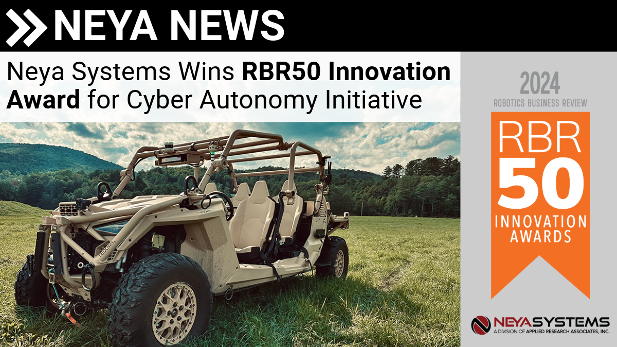 Featured image for “Neya Wins RBR50 Award for Cyber Autonomy Initiative”